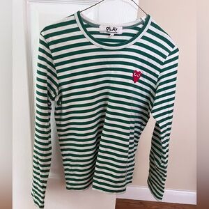 Comme des Garçons Play Striped Long-Sleeve T-Shirt